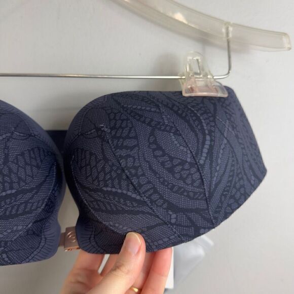 Evelyn & Bobbie everyday bustier front clasp push up bra  size 10 - Picture 4 of 9